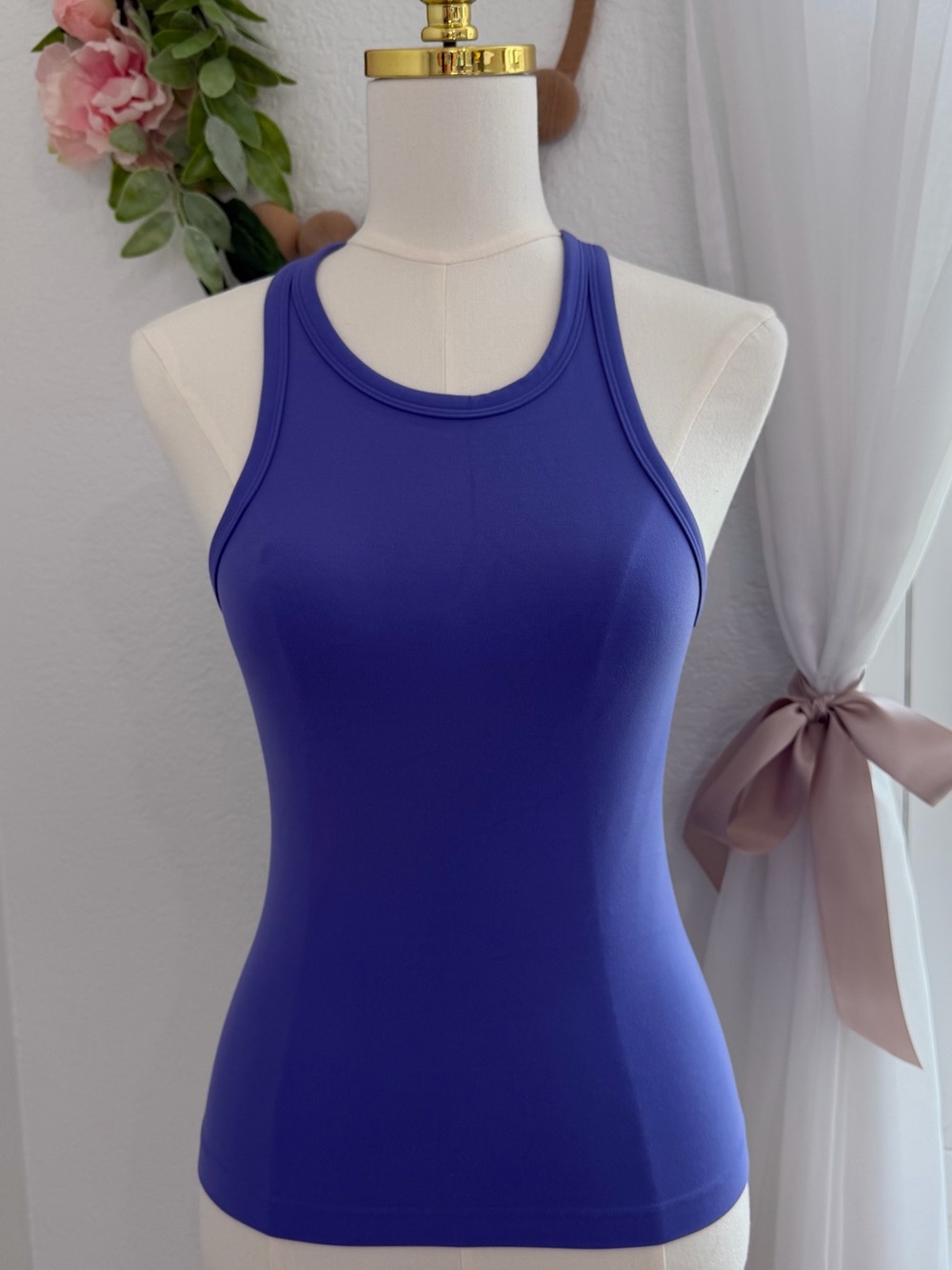 Lululemon Align Waist-Length Racerback Tank Top Bright Purple Size 4 WORN ONCE